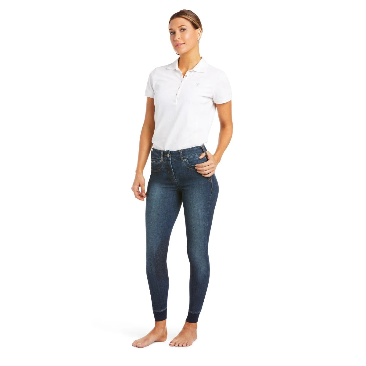 Ariat Women's Halo Denim Knee Patch Breech 6 Ariat Women's Halo Denim Knee Patch Breech - Image 4
