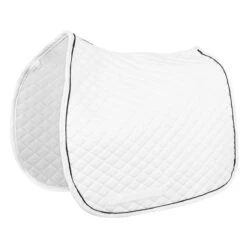 TuffRider Basic All Purpose Pad With Trim And Piping 29 TuffRider Basic All Purpose Pad With Trim And Piping -Equestrian Gear Shop 100558 JPC TuffRider.Basic .AllPurpose.Saddle.Pad .Trim Piping White.White .Black Front