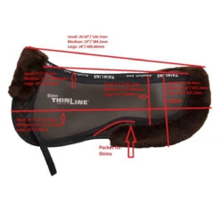 ThinLine Trifecta Half Pad With Sheepskin Rolls -Equestrian Gear Shop 7416 trifecta.half .pad .w.sheepskin.rolls chart
