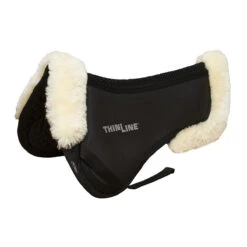ThinLine Trifecta Half Pad With Sheepskin Rolls -Equestrian Gear Shop 7416 trifecta.half .pad .w.sheepskin.rolls natural