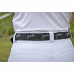 Penelope Pearlog Belt -Equestrian Gear Shop 9600140 French.Eq Penelope Pearlog.Belt Black.Grey .3