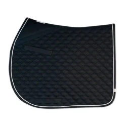 Lettia Coolmax AP Saddle Pad 14 Lettia Coolmax AP Saddle Pad -Equestrian Gear Shop Blk White Piping