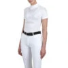 Equiline Women's CanneC Seamless Competition Polo Shirt -Equestrian Gear Shop EQline ES123 H00884 001 CanneC.Seamless.Competition.Polo White