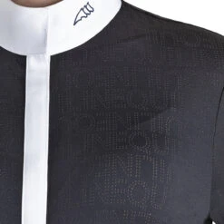 Equiline Women's CindraC Long Sleeve Show Shirt 7 Equiline Women's CindraC Long Sleeve Show Shirt -Equestrian Gear Shop EQline CindraC.LS .Show .Shirt Blue Detail