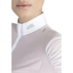 Equiline Women's GinnyG Competition Polo With Microstuds 9 Equiline Women's GinnyG Competition Polo With Microstuds -Equestrian Gear Shop EQline GinnyG.Show .Polo .Microstuds Violet.Ice Detail
