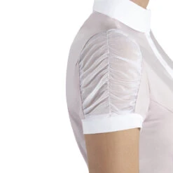 Equiline Women's GinnyG Competition Polo With Microstuds 10 Equiline Women's GinnyG Competition Polo With Microstuds -Equestrian Gear Shop EQline GinnyG.Show .Polo .Microstuds Violet.Ice Side