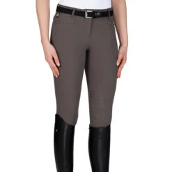 Equiline Women's Ash Riding Breeches With X-Grip Knee Patch -Equestrian Gear Shop EQline N08698 Ash.XGripKP Marsh