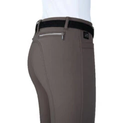 Equiline Women's Ash Riding Breeches With X-Grip Knee Patch -Equestrian Gear Shop EQline N08698 Ash.XGripKP Marsh Detail