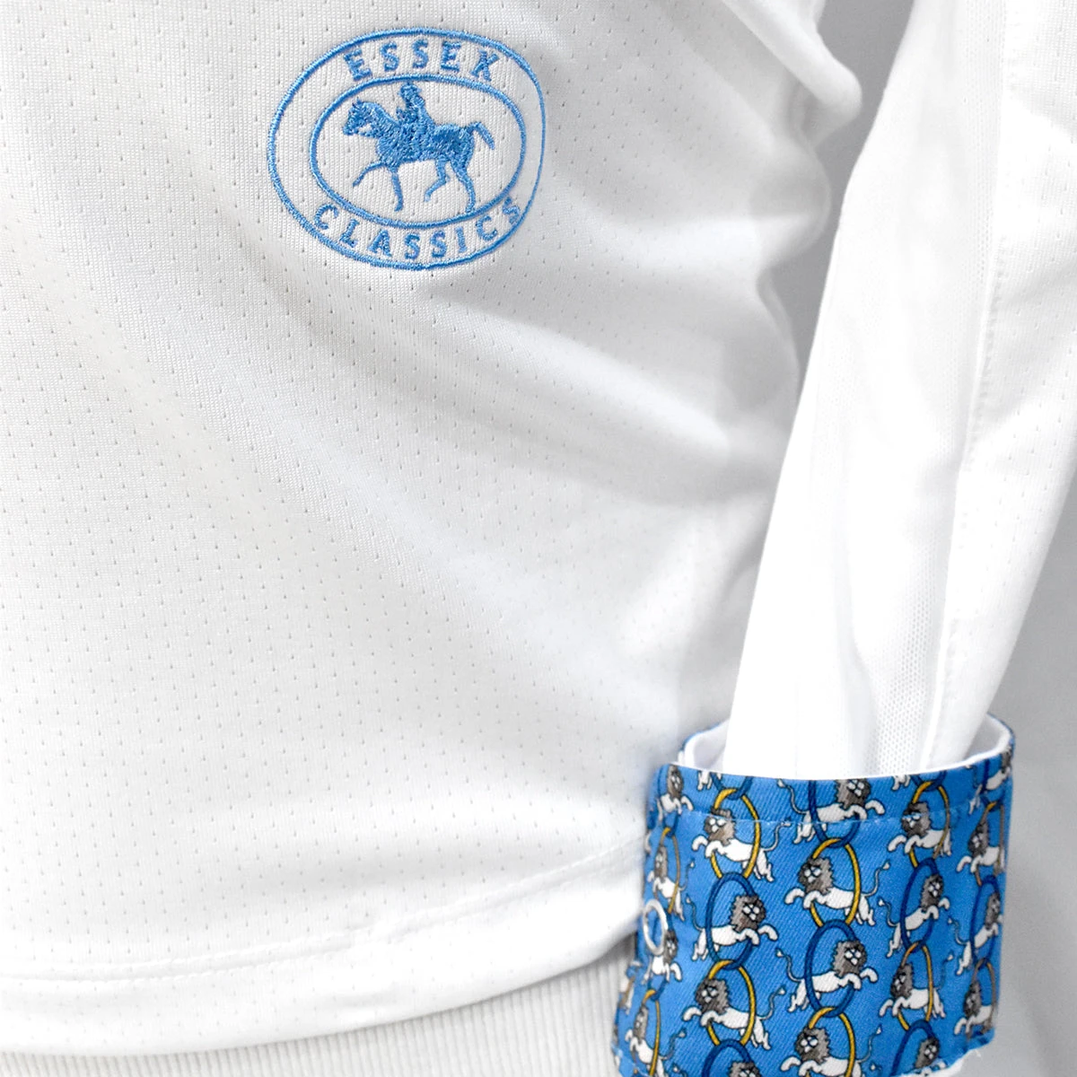 Essex Classics Girls "Lions" Talent Yarn Wrap Collar Long Sleeve Show Shirt 5 Essex Classics Girls "Lions" Talent Yarn Wrap Collar Long Sleeve Show Shirt - Image 3