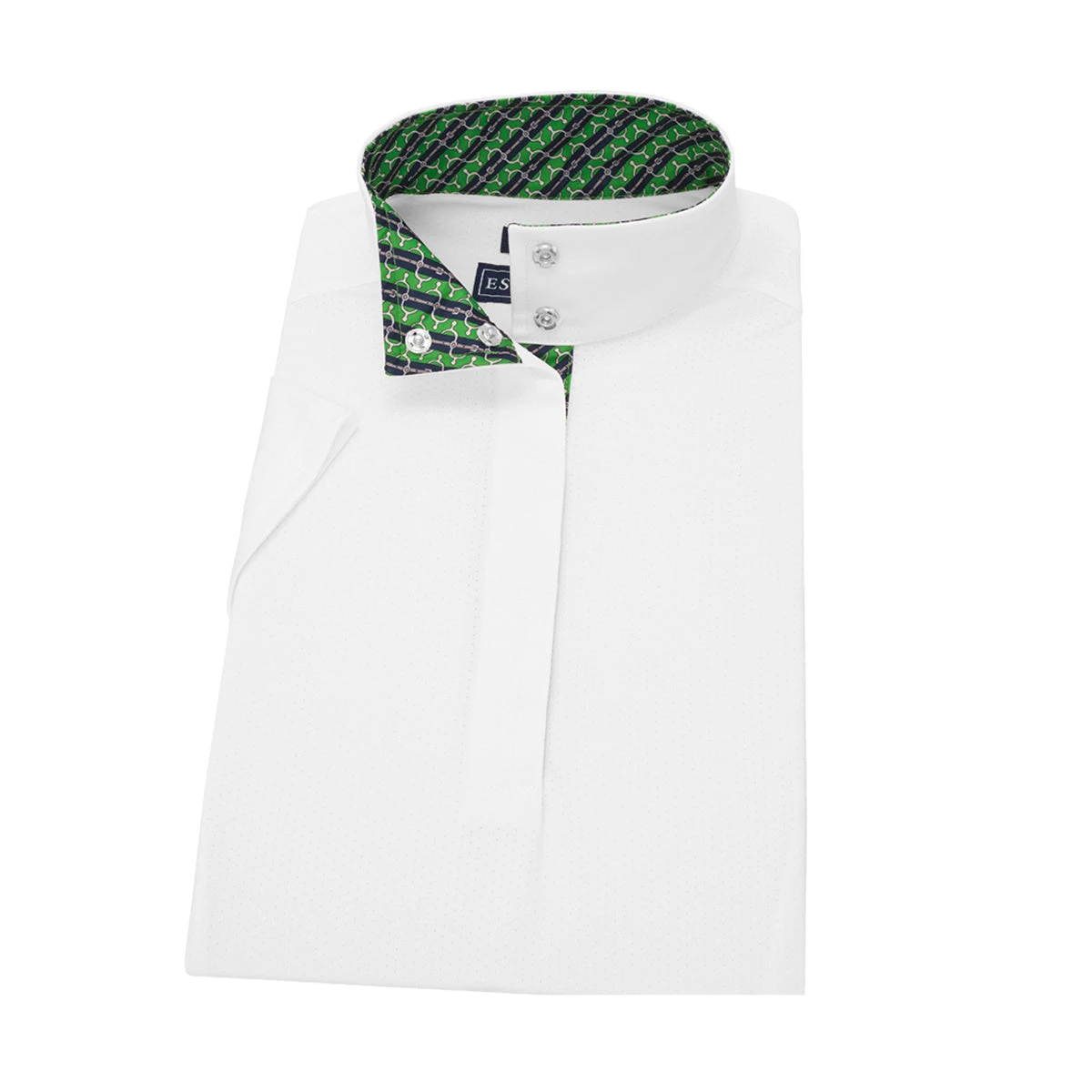 Essex Classics Ladies "Spurs & Straps" Talent Yarn Straight Collar Short Sleeve Show Shirt 3 Essex Classics Ladies "Spurs & Straps" Talent Yarn Straight Collar Short Sleeve Show Shirt