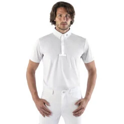 Equestrian Gear Shop -Equestrian Gear Shop Ego7 Mens.M.SS .Show .Shirt White Front.1