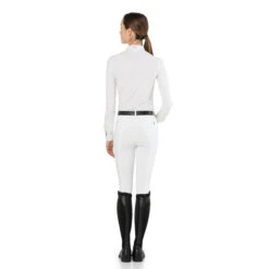 EGO 7 Women's Nina Long Sleeve Show Shirt -Equestrian Gear Shop Ego7 Womens.Nina .LS .Show .Shirt White Back