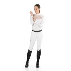 Equestrian Gear Shop -Equestrian Gear Shop Ego7 Womens.Nina .LS .Show .Shirt White Front