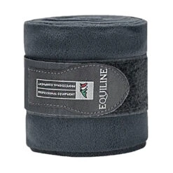 Equiline Polo Fleece Bandage Set -Equestrian Gear Shop Equiline Fleece.Polo .Wraps Grey Set.of .4 121MD04000007UNI