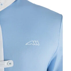 Equiline Evik Men's Competition Polo Long Sleeve Shirt -Equestrian Gear Shop Equiline Mens Evik.LS .Competition.Polo .Shirt Light.Blue Logo