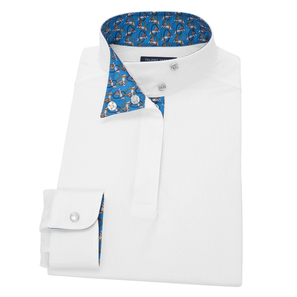 Essex Classics Girls "Lions" Talent Yarn Wrap Collar Long Sleeve Show Shirt 3 Essex Classics Girls "Lions" Talent Yarn Wrap Collar Long Sleeve Show Shirt