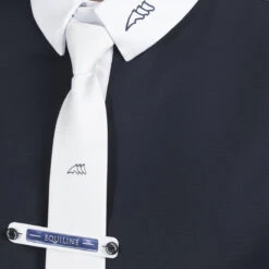 Equiline Men's CeliraC Competition Polo -Equestrian Gear Shop H00540 EQline CeliraC Blue Detail