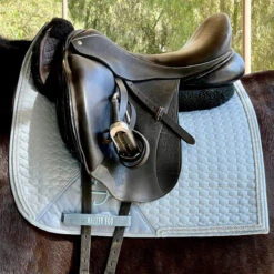 Halter Ego European Cotton Saddle Pad -Equestrian Gear Shop HEgo DRSGPAD Lt Blu HalterEgo European.Cotton.Dressage.Saddle.Pad Light.Blue
