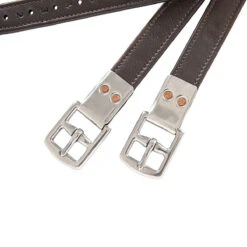 Huntley Equestrian Sedgwick Flat Buckle Stirrup Leathers -Equestrian Gear Shop Huntley.Equestrian Sedgwick.Leather.Flat .Buckle.Stirrup.Leathers Brown Detail.2