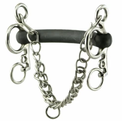 Coronet Hard Rubber Tom Thumb Mullen Mouth Pelham Bit- 4" Cheeks