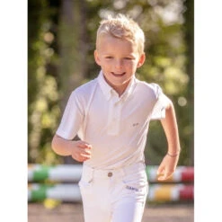Jump'in Boy's Short Sleeve Gaston Competition Polo Shirt 9 Jump'in Boy's Short Sleeve Gaston Competition Polo Shirt -Equestrian Gear Shop Jump.In Boys.Gaston.Polo .Show .Shirt White
