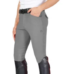 Vestrum Men's San Diego Knee Patch Breeches 27 Vestrum Men's San Diego Knee Patch Breeches -Equestrian Gear Shop M1015 65002 Vestrum San.Diego Mid.Grip .KP .Regular.Fit .Breech Medium.Grey 01