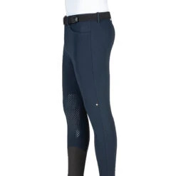 Equiline GrantK Men's B-Move Knee Grip Breeches 16 Equiline GrantK Men's B-Move Knee Grip Breeches -Equestrian Gear Shop N08479 EQline GrentK Blue Side