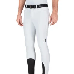 Equiline GrantK Men's B-Move Knee Grip Breeches 17 Equiline GrantK Men's B-Move Knee Grip Breeches -Equestrian Gear Shop N08479 EQline GrentK White