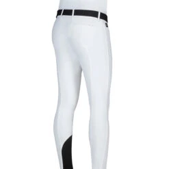 Equiline GrantK Men's B-Move Knee Grip Breeches 18 Equiline GrantK Men's B-Move Knee Grip Breeches -Equestrian Gear Shop N08479 EQline GrentK White Back