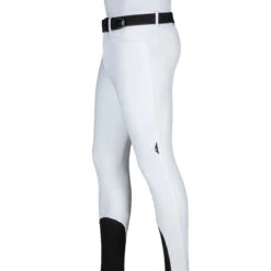 Equiline GrantK Men's B-Move Knee Grip Breeches 19 Equiline GrantK Men's B-Move Knee Grip Breeches -Equestrian Gear Shop N08479 EQline GrentK White Side