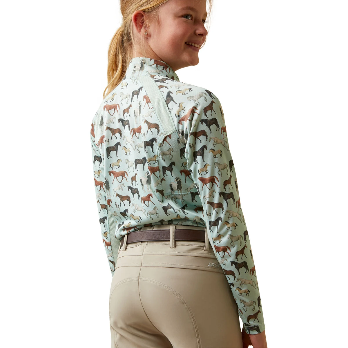 Ariat Youth Sunstopper 2.0 1/4 Zip Baselayer 9 Ariat Youth Sunstopper 2.0 1/4 Zip Baselayer - Image 7