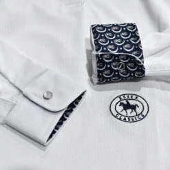 Essex Classics Ladies "Owls" Talent Yarn Wrap Collar Long Sleeve Show Shirt 15 Essex Classics Ladies "Owls" Talent Yarn Wrap Collar Long Sleeve Show Shirt -Equestrian Gear Shop SRL44 W1 02