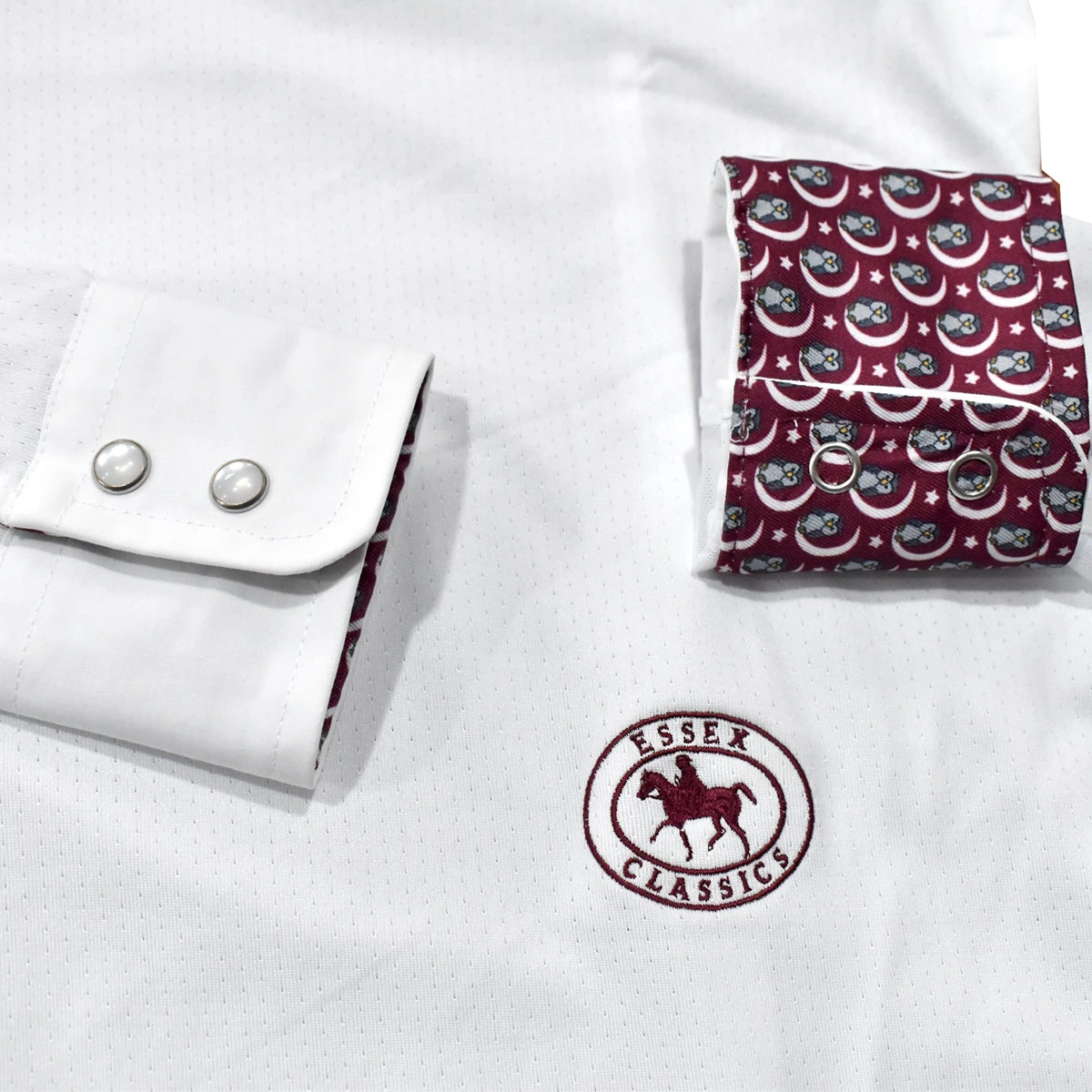 Essex Classics Ladies "Owls" Talent Yarn Wrap Collar Long Sleeve Show Shirt 8 Essex Classics Ladies "Owls" Talent Yarn Wrap Collar Long Sleeve Show Shirt - Image 6