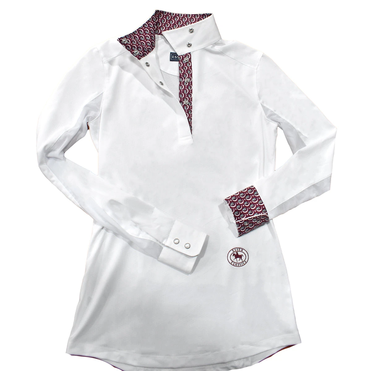 Essex Classics Ladies "Owls" Talent Yarn Wrap Collar Long Sleeve Show Shirt 9 Essex Classics Ladies "Owls" Talent Yarn Wrap Collar Long Sleeve Show Shirt - Image 7