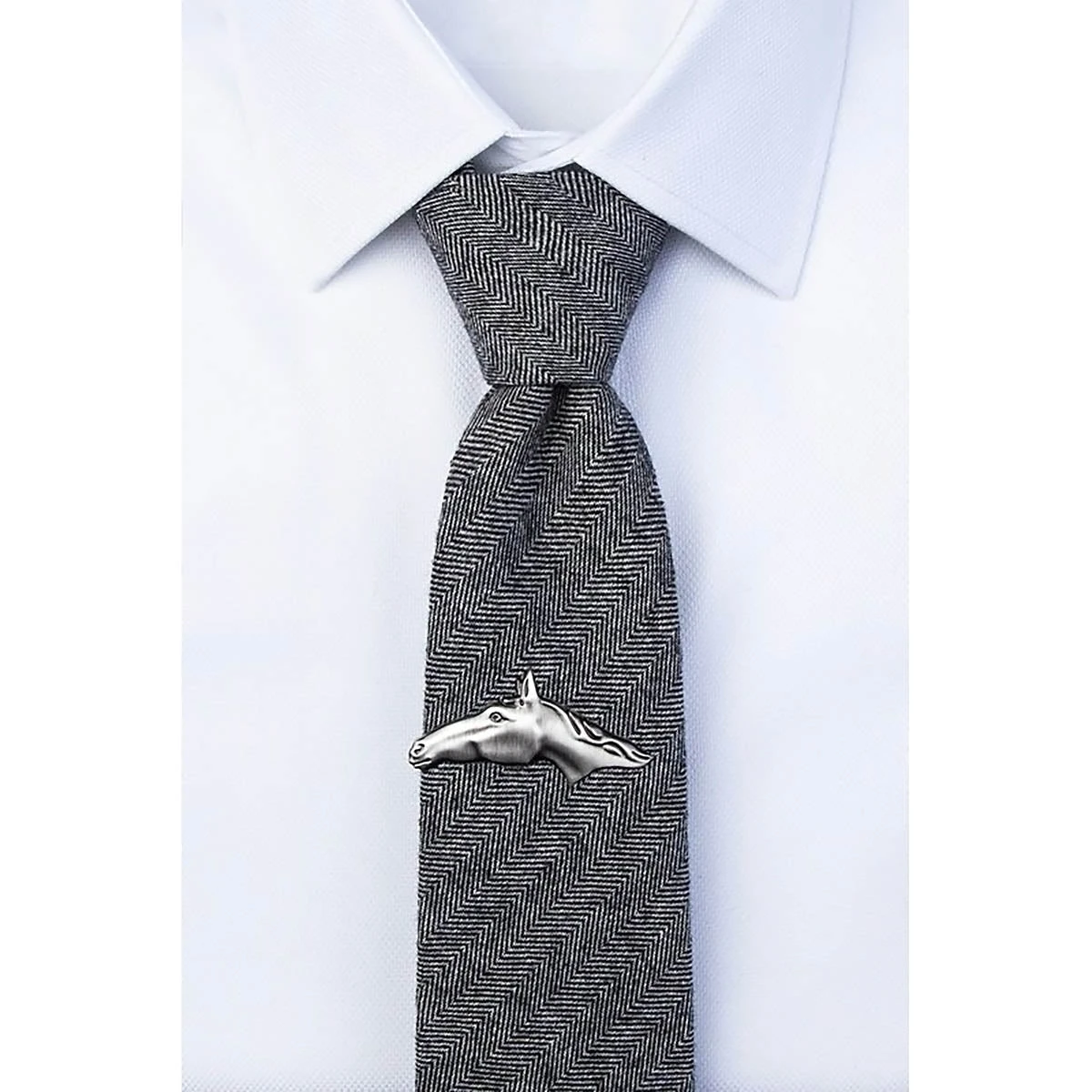 Wild Attire Inc. Love Your Neigh-bor Antiquated Silver Metal Tie Bar 5 Wild Attire Inc. Love Your Neigh-bor Antiquated Silver Metal Tie Bar - Image 3