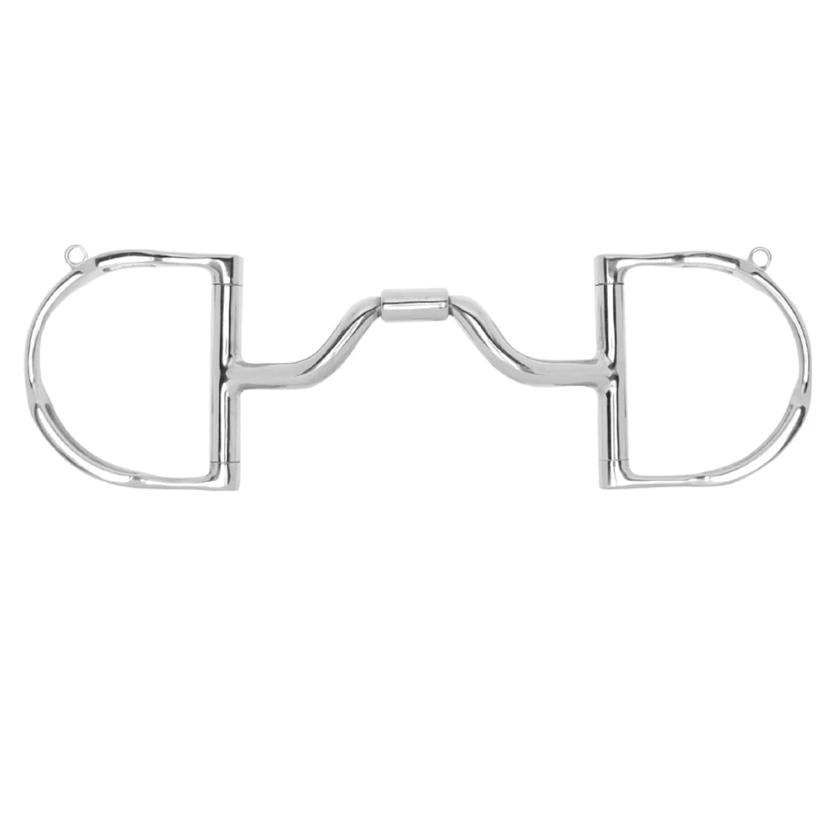 Myler 3 3/8" Medium Dee With Hooks With Low Medium Wide Ported Barrel Bit MB 33 3 Myler 3 3/8" Medium Dee With Hooks With Low Medium Wide Ported Barrel Bit MB 33