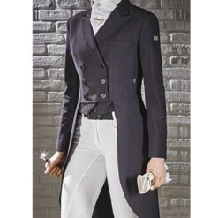 Equiline Women's Marilyn Dressage Tail Coat In X-Cool Evo -Equestrian Gear Shop black 91106.1583545753.1280.1280