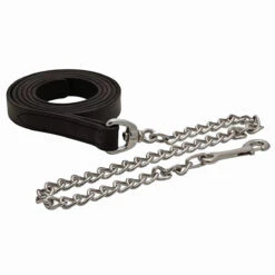 Perri's 1" Leather Lead With Chain