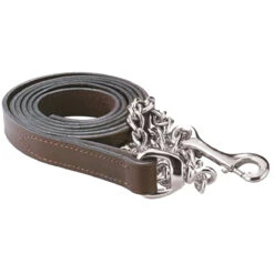 Perri's 1" Leather Lead With Chain 11 Perri's 1" Leather Lead With Chain -Equestrian Gear Shop havana with chrome 86170.1588008666.1280.1280