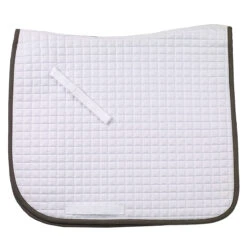 Ovation Pro Square Quilt Dressage Pad -Equestrian Gear Shop white charcoal 64514.1590172772.1280.1280